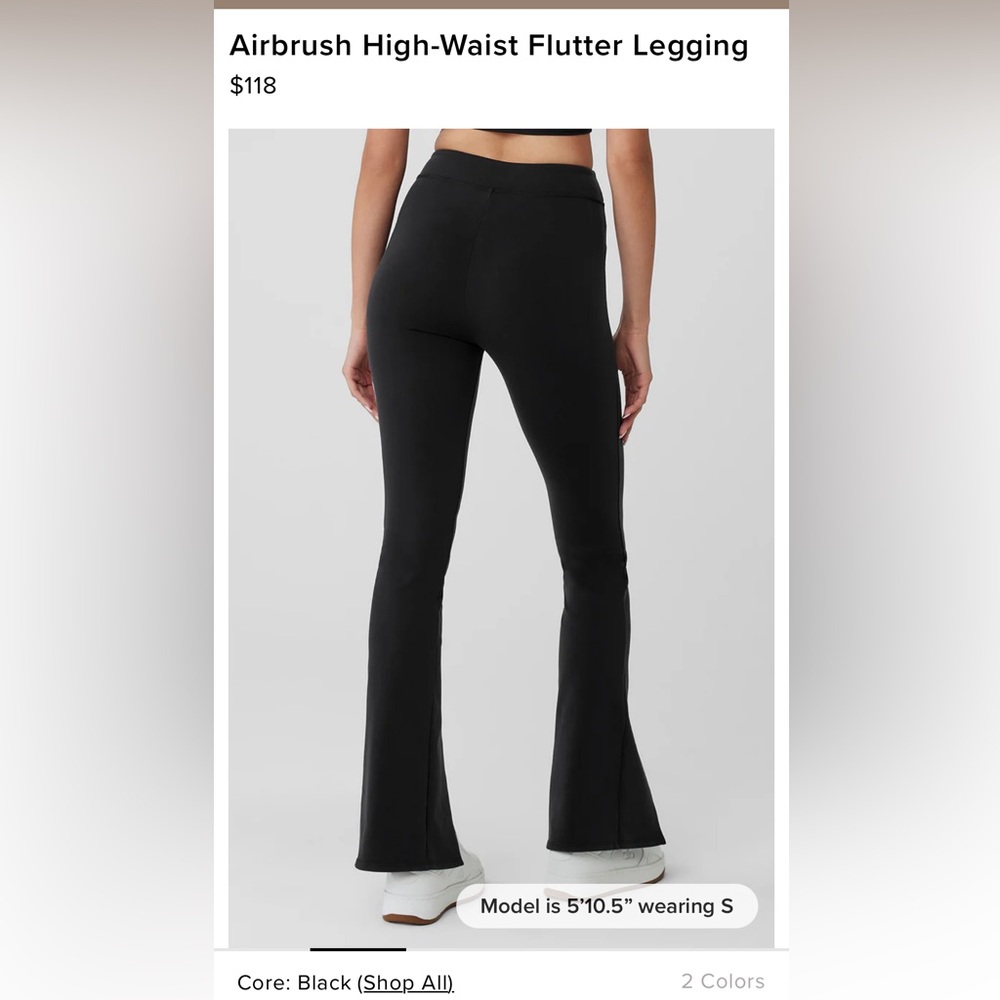 Brown Small - alo airbrush, high waist flutter, legging